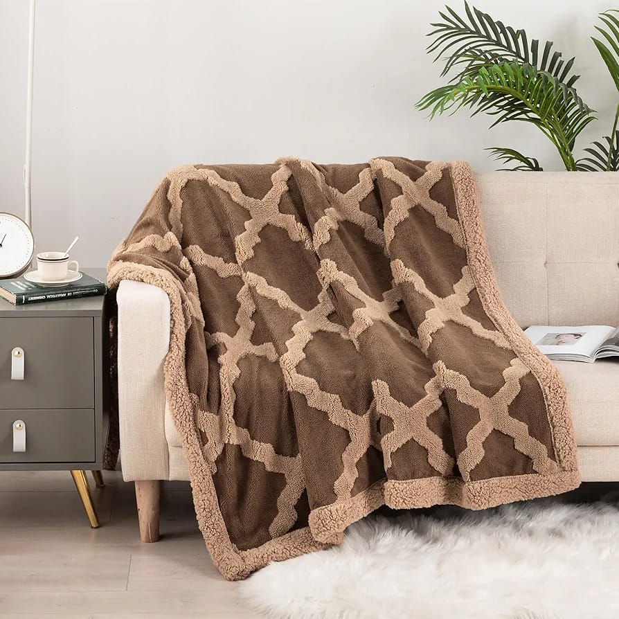 Miniatura 2 de LUJOSAS MANTAS SHERPA CON OVEJERO - COLOR: GRIS CLARO